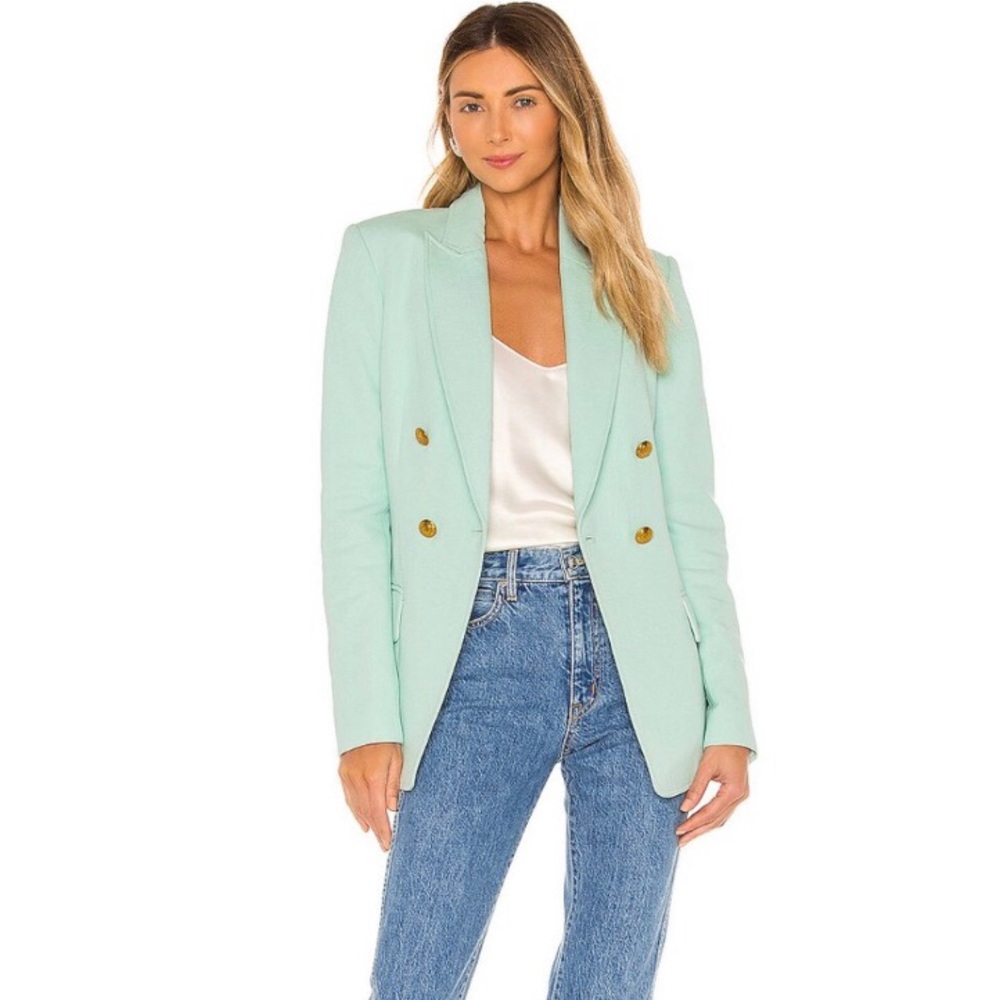 ALC Sedgwick Button Mint Blazer Jacket - Picture 3 of 13